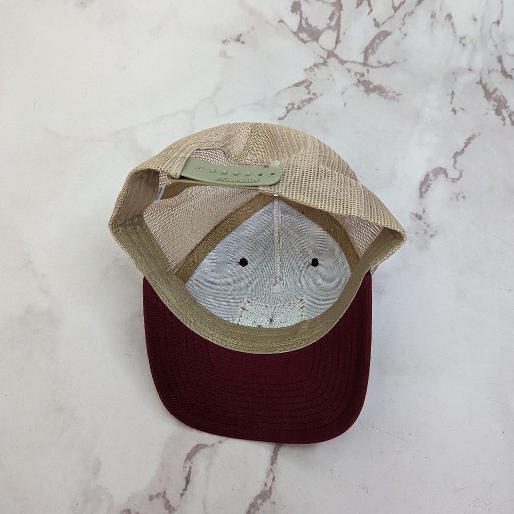 Richardson Hat Mammoth Dunes Trucker Sand Valley Resort Mens Snapback Cap Red - Picture 5 of 9